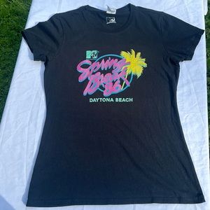 MTV Spring Break 1986’ Daytona Beach graphic tee Black size Small